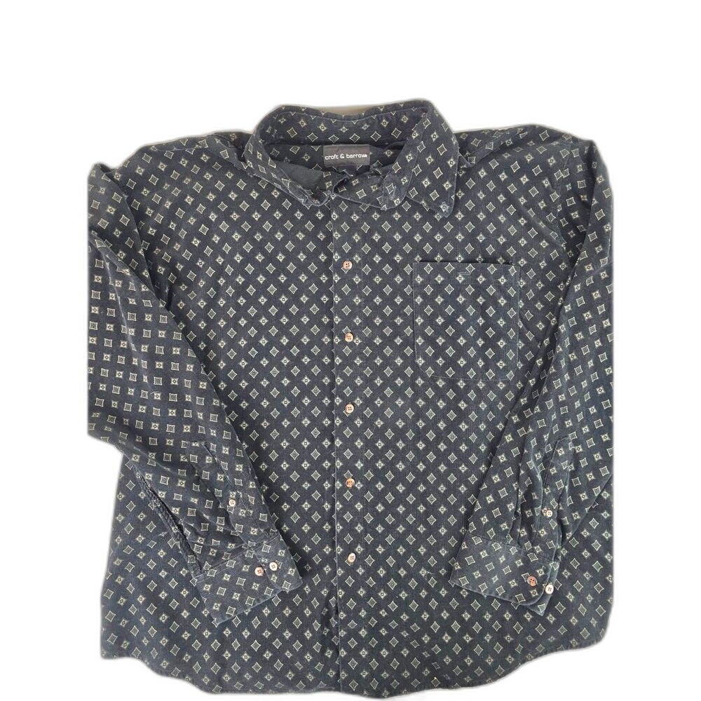 Croft & Barrow Mens XL Black Button Down Shirt - Picture 4 of 13